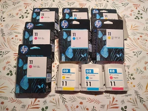 Original HP 11 Druckerpatronen 10 Stück C4837A, C4836A, C4838A, - Bild 1 von 9