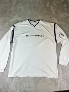 Vintage Billabong 90s Shirt Adult Large White Surf Cotton Long Sleeve Retro - Picture 1 of 10