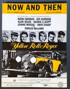 1965 HOLLYWOOD FILM THEME sheet music SHIRLEY MACLAINE Now and Then AUTOMOBILE