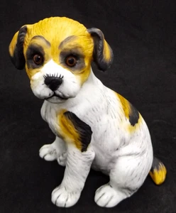 Figura de perro cachorro Fox Terrier con adorables ojos vidriosos 1985 Lefton - Imagen 1 de 11