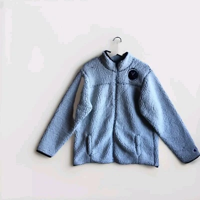 Virginia Cavaliers Jacket Women Large White Sherpa Fleece Champion Full Zip NCAA - Image 1 of 4