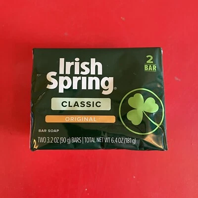 Irish Spring Original Scent Classic Bar Soap 2 Bars Each 3.2 oz - Image 1 of 4