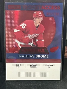 2020-21 Upper Deck Credentials Mathias Brome Red Debut Ticket Rookie RC 1/199 - Picture 1 of 2