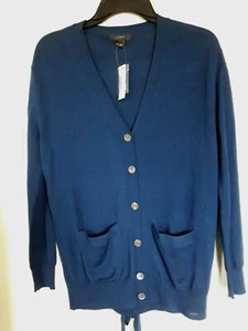 NWT J. Crew Teal Wool Front Packets Cardigan, Sweater Size XXS, - Picture 1 of 3