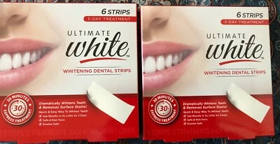 2 NEW*BrushBuddies *Teeth Whitening Strips Ultimate White Dental Strips*Exp 8/26 - Image 1 of 3