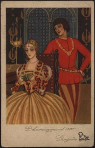 Postkarte PAPST LAMPEN -Beleuchtung um 1300 NANNI - Bild 1 von 1