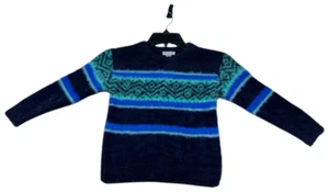 Holiday Lane Sweater Boys Size 4T Navy Blue Green Fair Isle Long Sleeve New - Picture 1 of 7