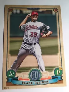 2019 Topps Gypsy Queen 4th of July Jumbo 5x7 Blake Treinen A's 132 17/49 - Picture 1 of 1