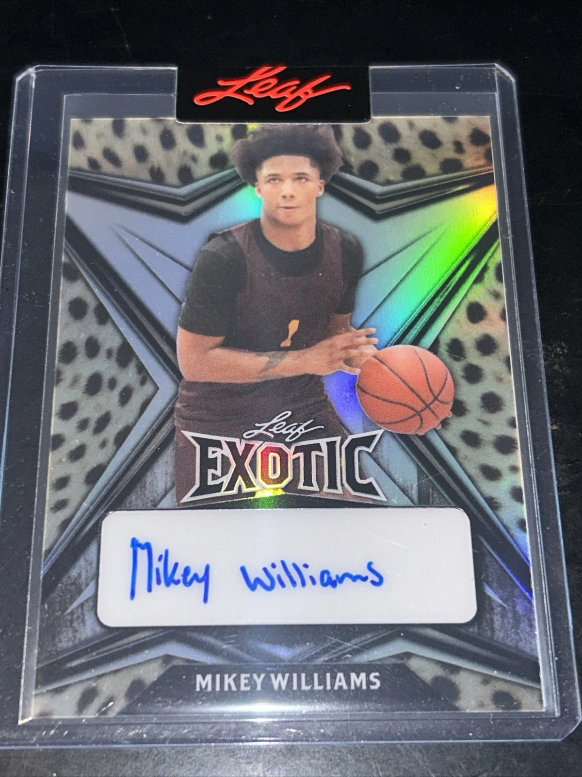2022-23 Leaf Exotic Basketball Mikey Williams Rookie Auto #1/1 Pre Prod Proof 🔥