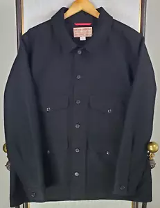 FILSON Mens Size 2XL 100% Virgin Wool Mackinaw Cruiser Jacket Black Made in USA - Picture 1 of 17
