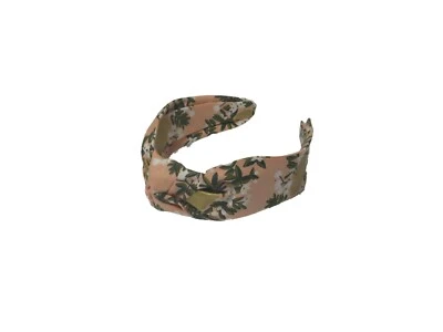 Handmade Boho Wide Floral Rifle Paper Co Top Knot Headband Blush Gold Pineapples - Image 1 of 4