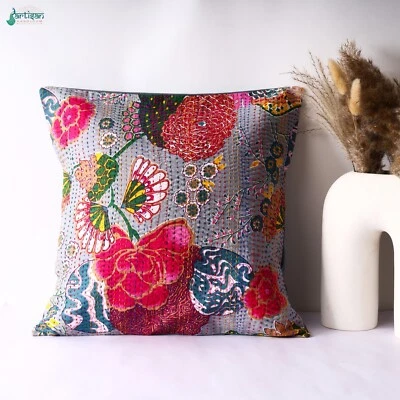 Kantha Cushion Cover All size 16 x 16, 18 x 18, 20 x 20, 22 x 22, 24 x 24 inches - Image 1 of 4