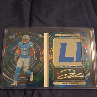 Jahmyr Gibbs RC Auto /4 2023 Panini Spectra RC Booklet Football #RO-JGI Lions - Image 1 of 3