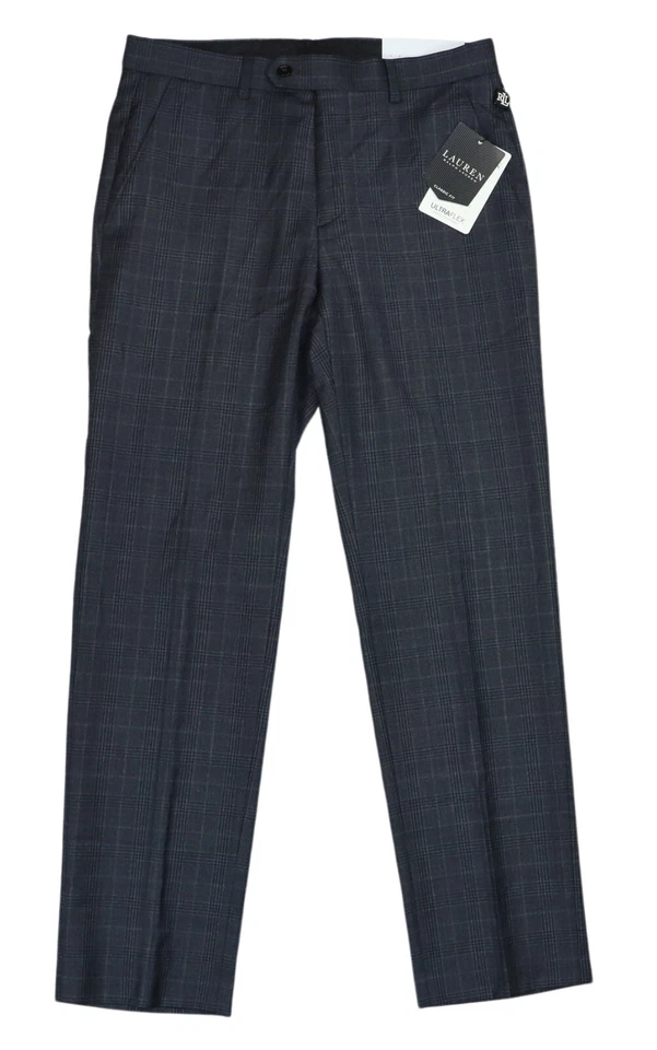 Lauren Ralph Lauren Men's 42x30 Ultraflex Suit Pant Classic Fit Charcoal