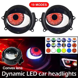2STK Auto Dynamic Devil Eyes Lichter 12V Auto Fernbedienung Augen Nachrüstset DE - Bild 1 von 18