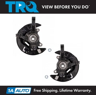 TRQ Front Wheel Bearing & Hub Assembly w/ Knuckle Pair for Toyota Matrix AWD - Image 1 of 4