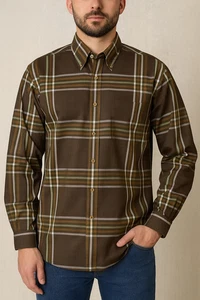 Burberry London Herren Kariertes Button-Down Hemd Größe L - Made in USA - Bild 1 von 7