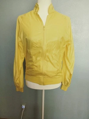 Duckster Vintage 70s Pastel Yellow Hooded Windbreaker Track Jacket Size S - Изображение 1 из 4