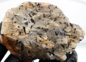 2.4oz Black Tourmaline Rutilated Quartz Raw Natural Rough Crystal Mineral Rock - Picture 1 of 7