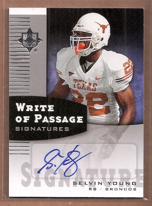 2007 Ultimate Collection Write of Passage Signatures #WPSY Selvin Young Auto FB - Image 1 of 1