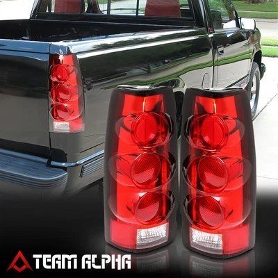 Se adapta a camioneta Chevy/GMC C10 1988-2001 {ALTEZZA} luz trasera lámpara de freno cromada/roja Foto 1 de 4