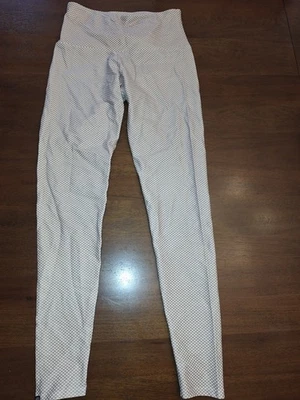 Leggings Onzie Flow tiro alto blanco/marrón patrón malla XS excelente  Foto 1 de 4