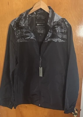 Black Windbreaker Jacket Mens Medium Matix - Image 1 of 3