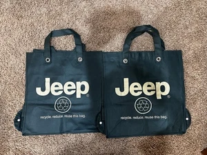 2x Nuevos bolsos de mano plegables genuinos Jeep reciclados 16” X 15” X 4” - Imagen 1 de 8