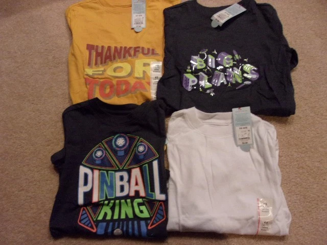 Cat & Jack Boys Shirts XS (4/5) 3 Long Sleeve & 1 Short Sleeve NWT - Image 1 of 1