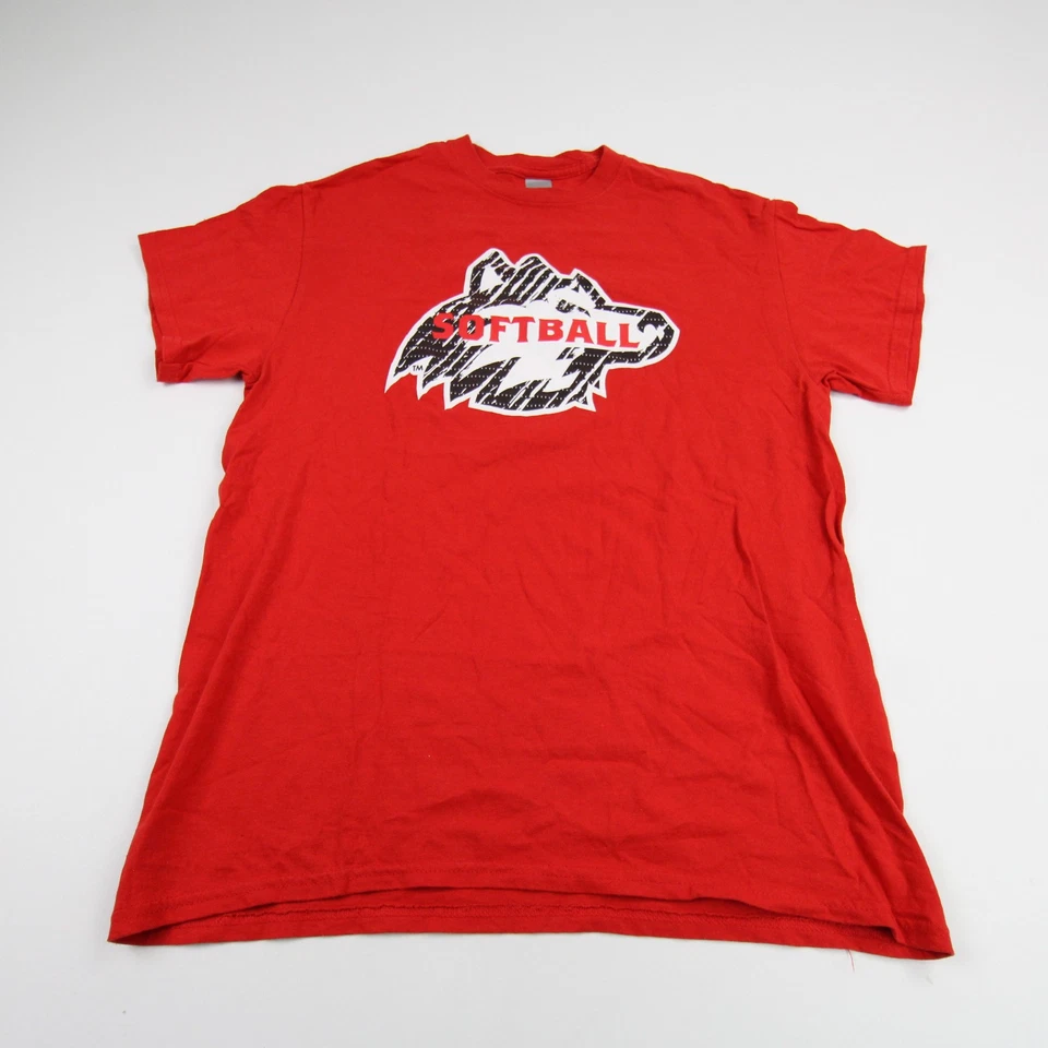 Camisa de manga corta NIU Huskies Gildan para hombre roja usada Foto 1 de 1