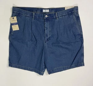 Dockers Mens 42x9 Pleated 100% cotton blue jean shorts NWT Relaxed Fit Outdoor - Picture 1 of 10