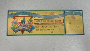 Walt Disney World 15th Anniversary Birthday Ticket 1987 31 years old - Picture 1 of 2