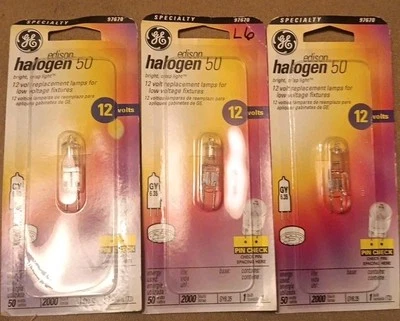 3 GE 12V T3 GY6.35  Bulbs - Image 1 of 3
