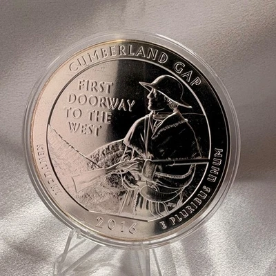 2016 Cumberland Gap 5 oz .999 Silver Coin Bullion In Capsule Kentucky - Image 1 of 4
