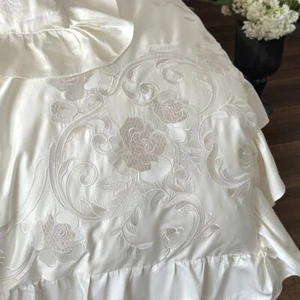 Luxury Egyptian Cotton Bedding Set Embroidery Duvet Cover Bed Sheet 2 Pillowcase - Picture 1 of 15