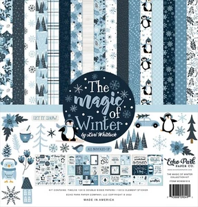 ECHO PARK COLLECTION KIT - THE MAGIC OF WINTER - 12"X12" - 12 SHEETS + STICKERS - Picture 1 of 14