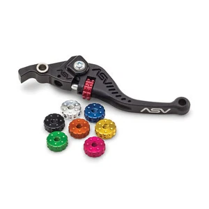 ASV Black Pair Of Thumb Wheel Adjuster Rollers Fits Triumph Bonneville T100 2014 - Picture 1 of 1