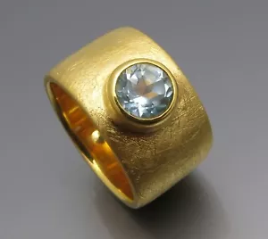 REIF-DESIGN - TOPAS RING - HANDARBEIT - AUS EIGENER GOLDSCHMIEDE - UNIKAT - Bild 1 von 4
