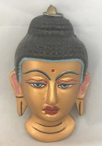 Antik Oberfläche Buddha Kopf Wandbehang Budha Büste 13.2cm - Picture 1 of 4