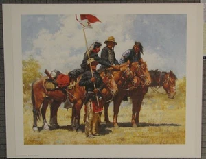Howard Terpning "Army Regulations" HORSES S/N L/E  610/1000 RARE mint w/ COA Env - Picture 1 of 5