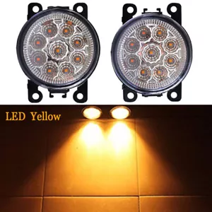 2X Amber 90mm Front LED Fog Light Lamp H11 For Navara D40 Pickup 2005~2012 - Picture 1 of 7