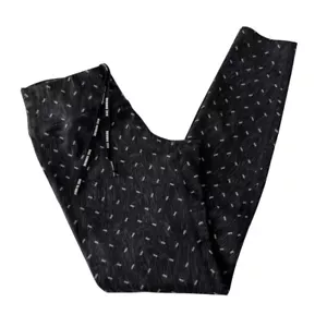 Nike Damen-Leggings Running Dri Fit Small schwarz grau 8 Zoll Leibhöhe volle Länge - Bild 1 von 5