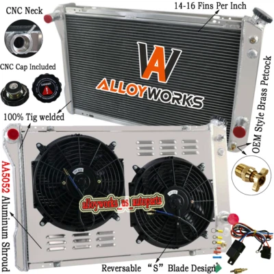 For 1982-92 CHEVY CAMARO/PONTIAC FIREBIRD TRANS AM V8 4 ROW RADIATOR FAN SHROUD - Image 1 of 4