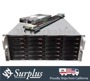 4U 36 LFF Bay FREENAS 12Gb/s Storage Server X10DRi-T4 Xeon 28 Core 2x SQ PS Rail - Picture 1 of 4