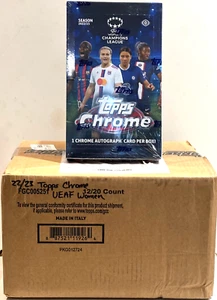2022-23 Topps Chrome UEFA Women's Champions League Soccer Hobby 12 Box Case - Foto 1 di 4