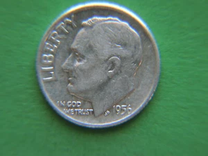 1956-D ROOSEVELT SILVER DIME - Picture 1 of 2