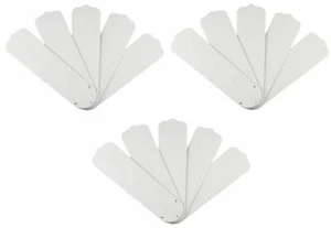 Westinghouse 7741400 - 52-Inch White Outdoor ABS Resin Fan Blades - 3 Packs of 5 - Picture 1 of 2
