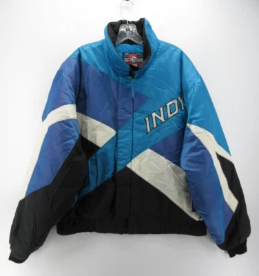 VINTAGE Polaris Jacket Men XL Blue Indy Snowmobile Racing Bomber Coat Thermoloft - Image 1 of 4