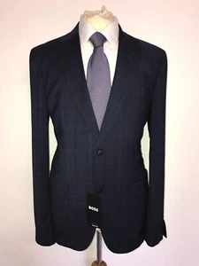 HUGO BOSS - Slim Fit BLUE Summer WOOL SUIT - 40 Reg - W34-36 L31 - BNWT £745 - Picture 1 of 18