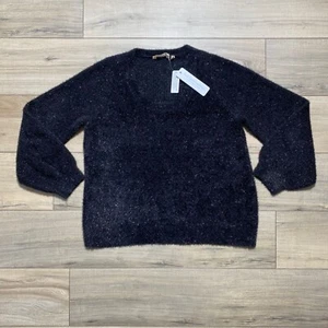 Soft Surroundings Womens Ciara Sparkle Sweater Size Medium Black - Picture 1 of 9